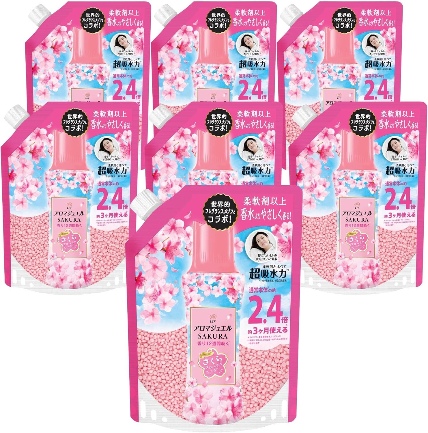 レノア アロマジュエル さくらフローラルの香り 詰め替え 990mL×7袋 群馬倉庫