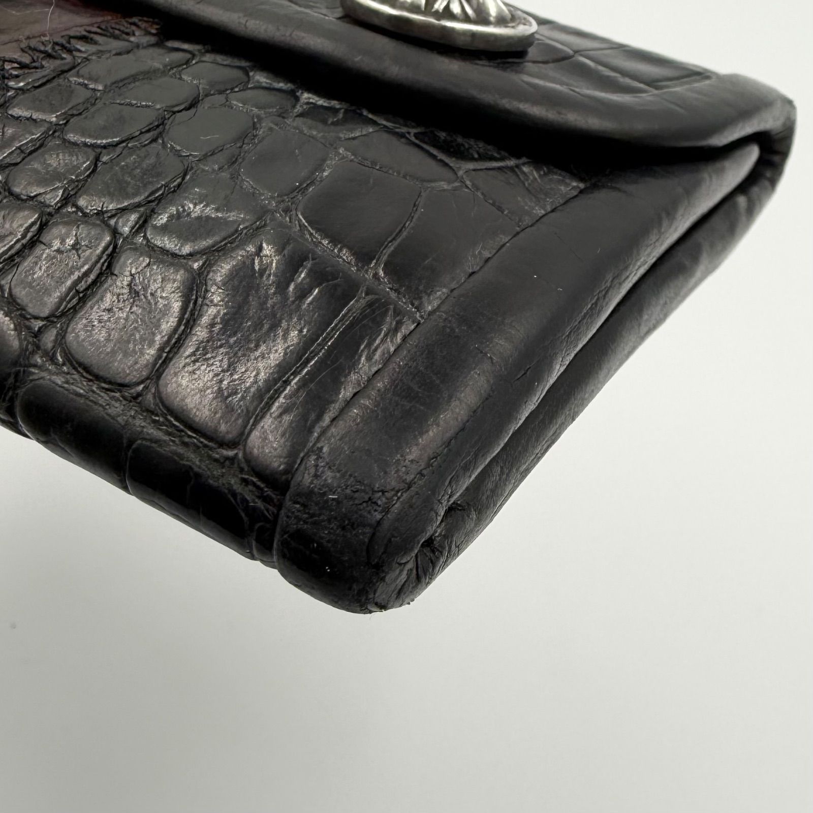 ビルウォールレザー アリゲーター メンズ 長財布 財布