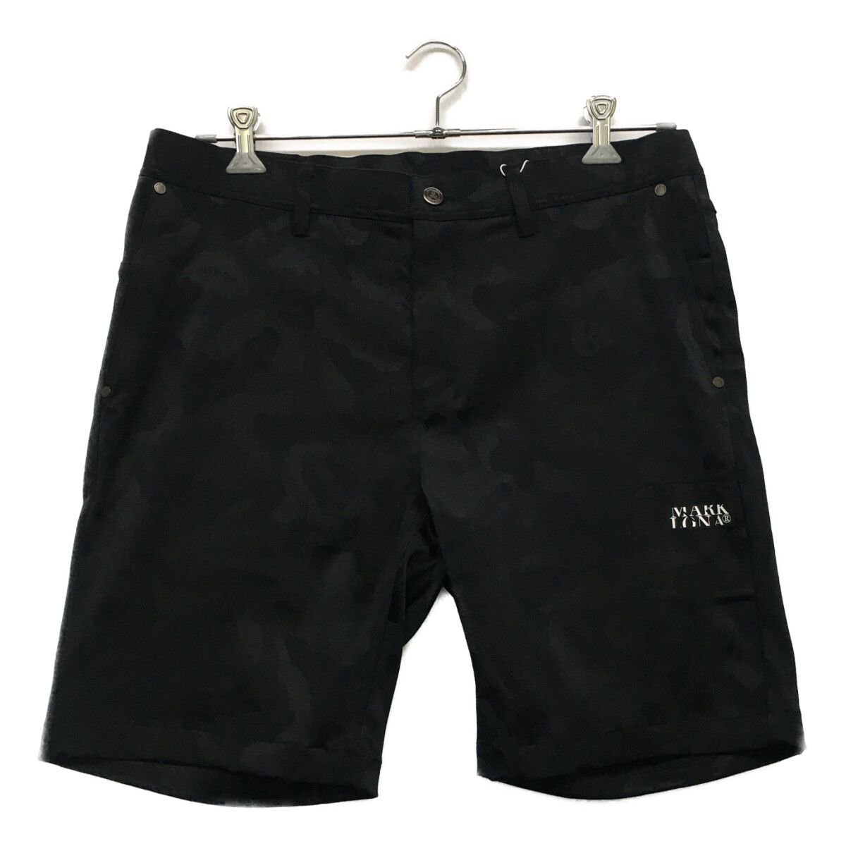 未使用品 メンズ マークアンドロナ MARKu0026LONA ハーフパンツ 50(XL) 黒 ブラック スカル