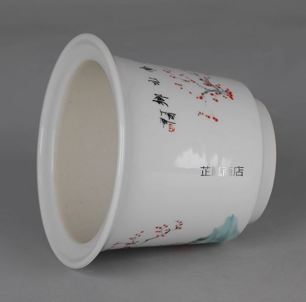 江南水郷紋の丸鉢 多肉植物鉢 紫砂鉢 盆栽鉢 植木鉢 小品盆栽鉢