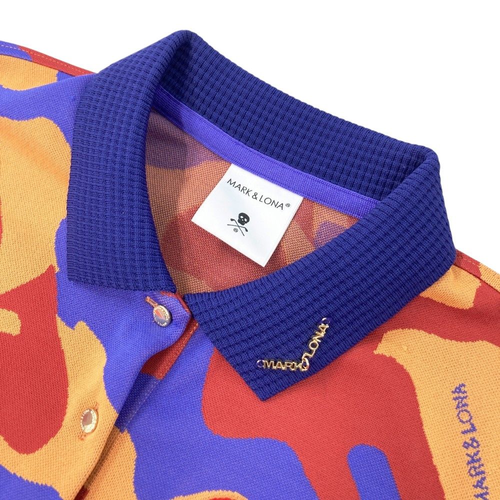 MARK&LONAマークアンドロナ スカル カモフラポロシャツ （カーキ系）L MARK&LONAマークアンドロナ スカル カモフラポロシャツ （カーキ系）L