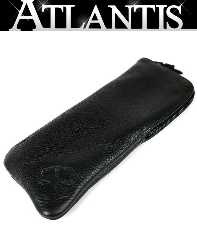 クロムハーツメガネケース CHROME HEARTS クロムハーツ メガネケース レザー ブラック