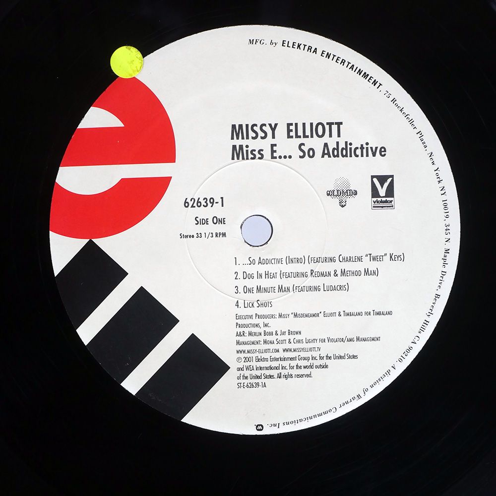 US盤 MISSY ELLIOTT MISS E SO ELEKTRA 626391 LP