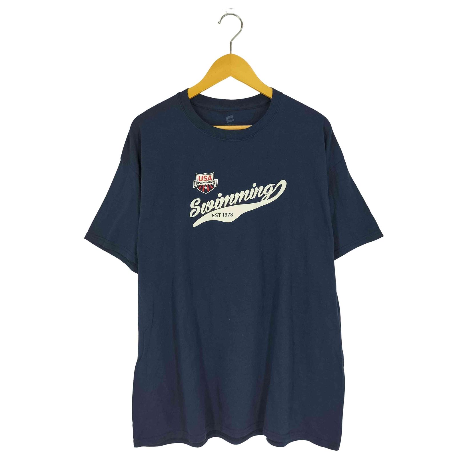 ヘインズ Hanes USA Swimming プリント クルーネックTシャツ メンズ import：XL 