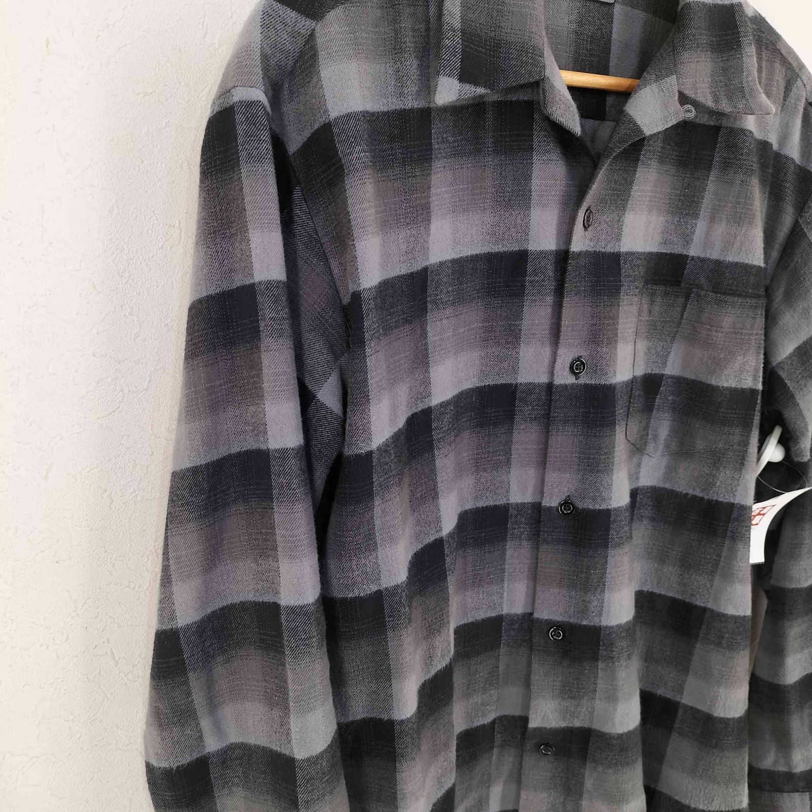 マインデニム MINEDENIM C.R Flow Ombre Check Open Collar L/S SH (BPT) オンブレチェック  オープンカラーシャツ メンズ JPN：2 - メルカリ