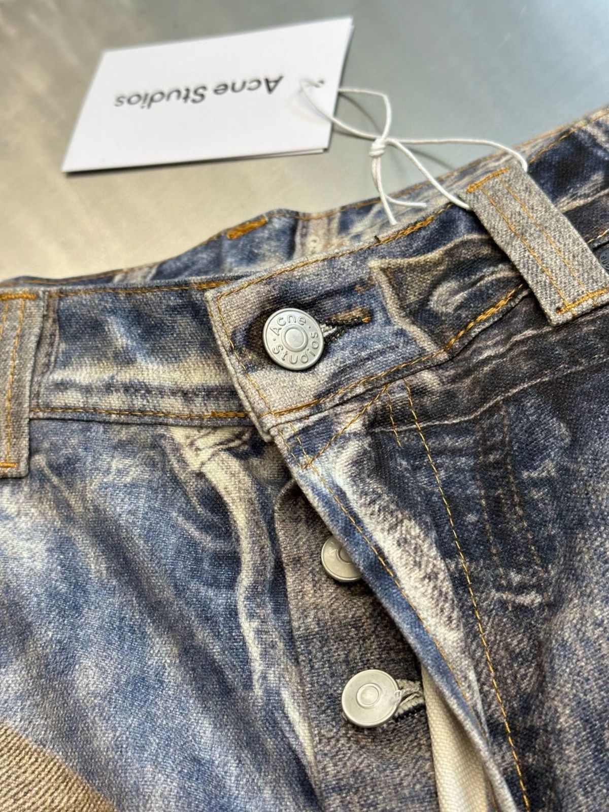 ACNE STUDIO 2023M型ワイドレッグパンツ - メルカリ