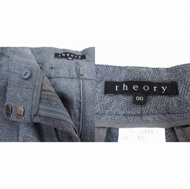 きい様✴︎Theory セオリー グレー パンツスーツ 00　XS セオリー Theory スラックスパンツ ウール 00 XS グレー /YK