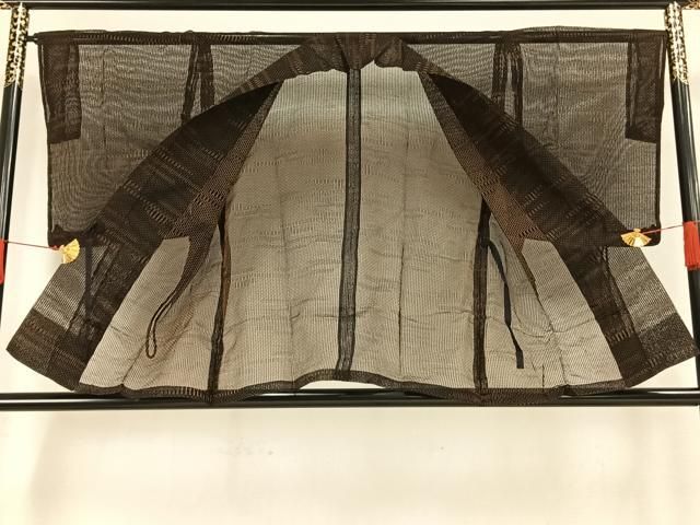 平和屋着物▽道中着 スリーシーズン 春夏秋 塵除け 変わり縞 正絹 逸品