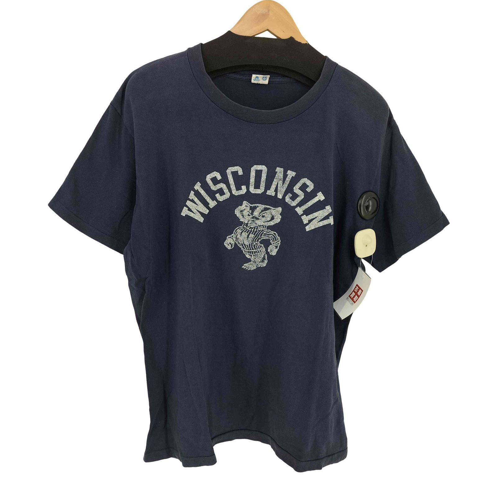チャンピオン Champion 80s トリコタグ MADE IN USA アーチロゴ2段カレッジプリントTシャツ WISCONSIN バッキー メンズ import：XL 