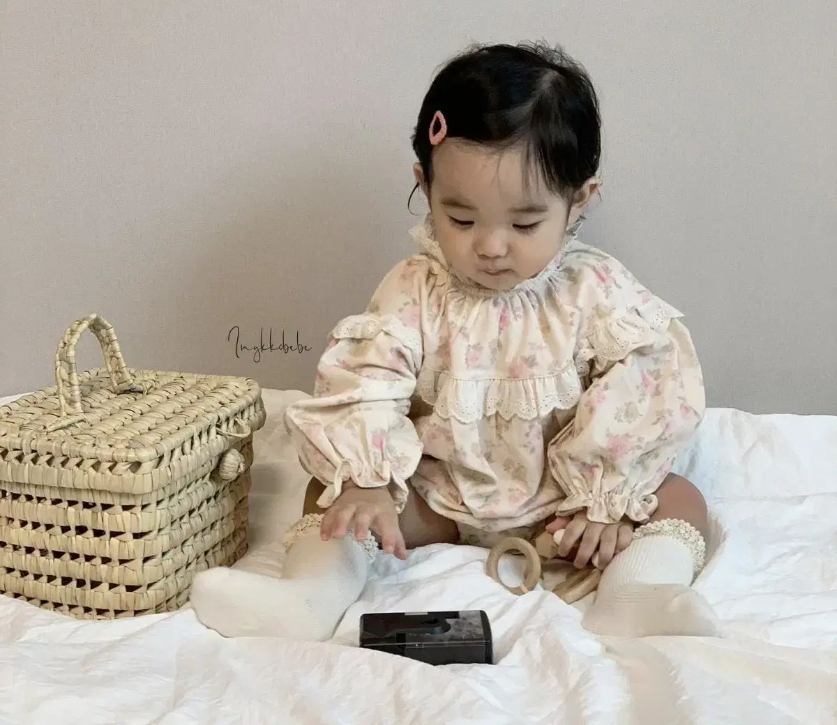 ニューボーンフォト撮影ビーンバッグドーナツクッションミモザハウス