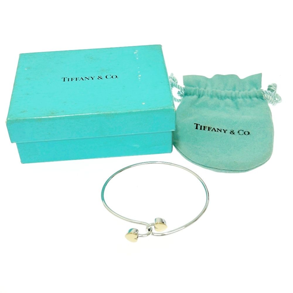 Tiffany & Co. シルバーバングル 専用ボックス付き 中古】【箱付き】 TIFFANY&Co. ティファニー シルバー ゴールド