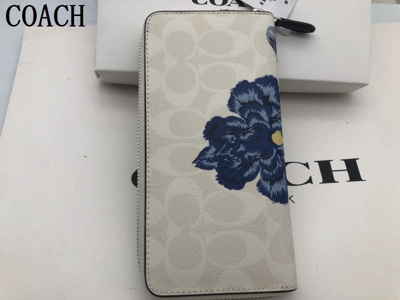 コーチ COACH 長財布 財布 レディース シグネチャー アコーディオンラウンドジップウォレット チョークマルチ×ペリウィンクル 財布  贈り物a174 F6656新品未使用 n99 - メルカリ