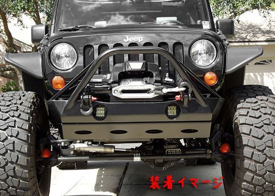 JEEP JK ラングラー フロント バンパー ショートタイプ バー付き 