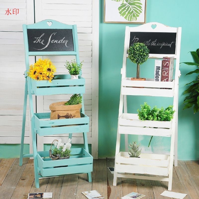 フラワースタンド フラワーラック プランタースタンド フラワーラック 3段 ミニ 黒板 付き 装飾品 アート おしゃれ かわいい ガーデニング 雑貨 ガーデン雑貨 多肉植物 インテリア ギフト オーナ