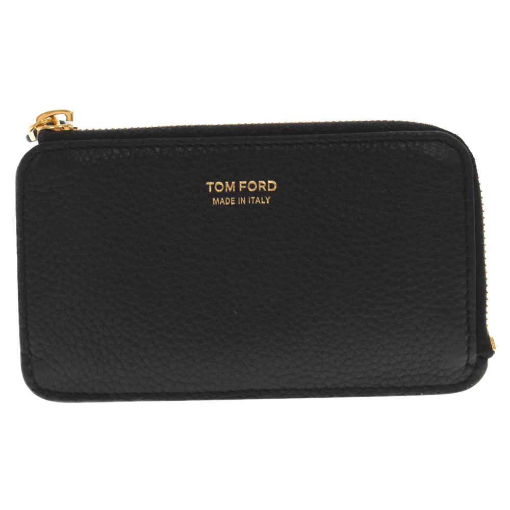 【新品未使用】　Tom Ford レザーコインケース TOM FORD ブラックレザー コインケース TOM FORD(トムフォード