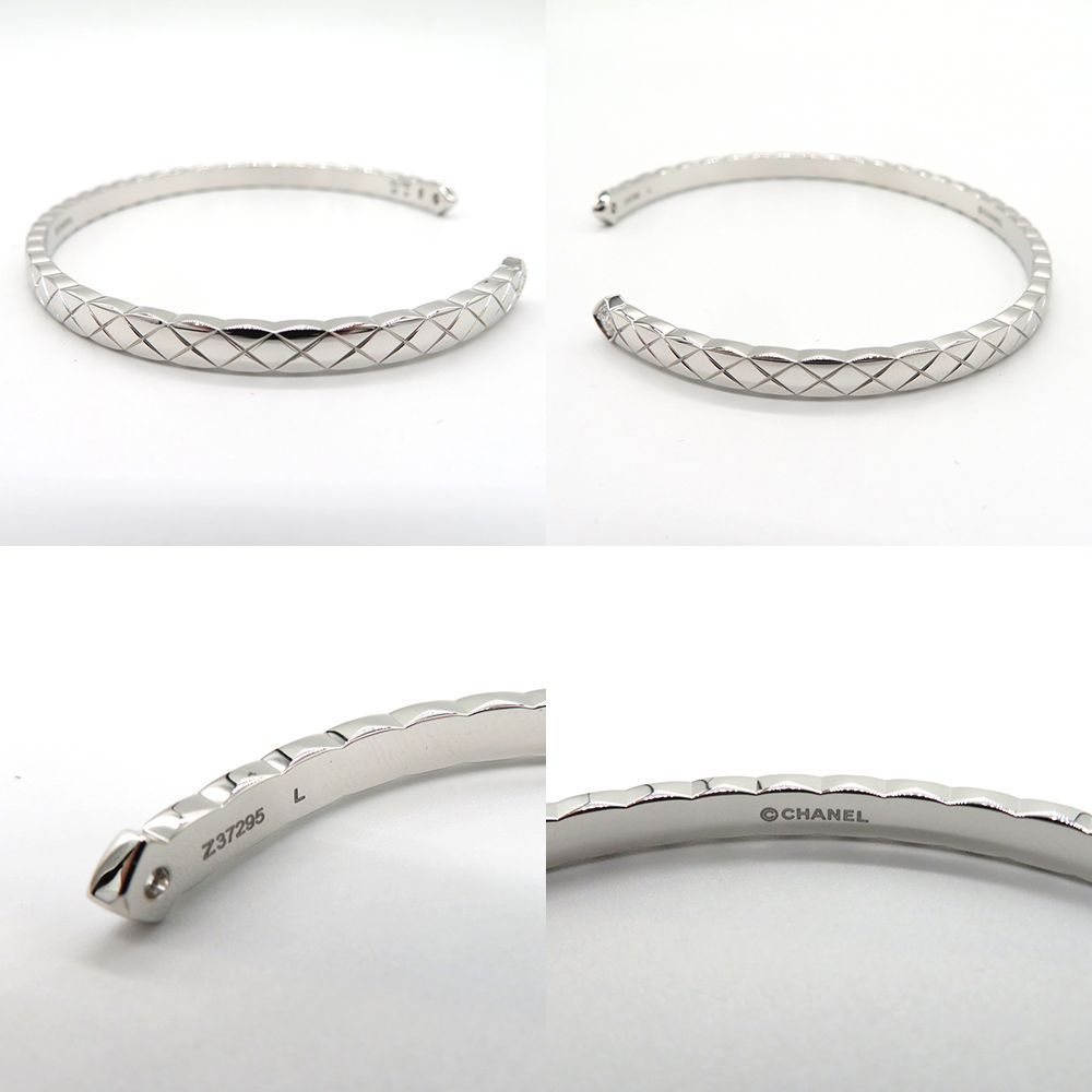 シャネル 750WG ココクラッシュ バングル Lサイズ 2PD マトラッセ 18.0