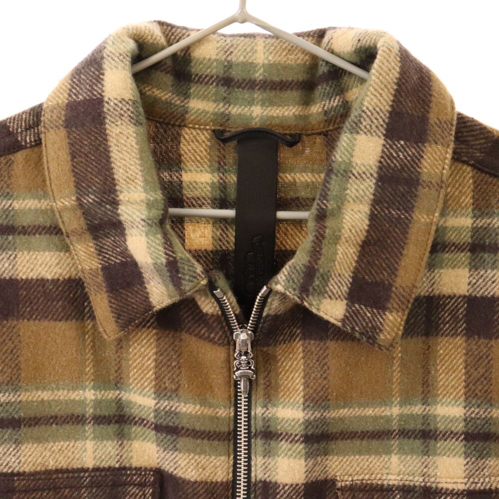 CHROME HEARTS (クロムハーツ) U UNDERDOG PLD ハーフジップ チェック