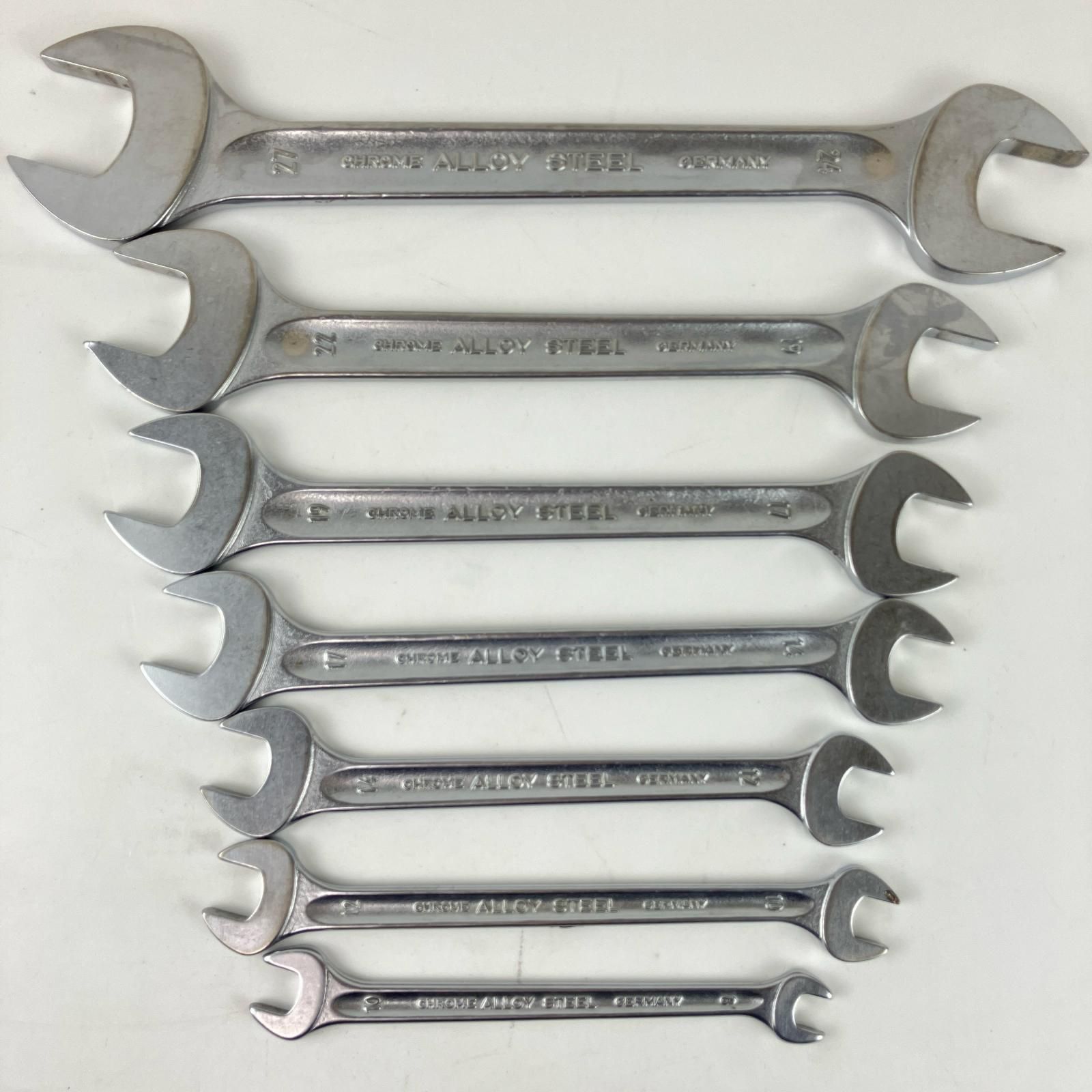 ЗЗSTAHLWILLE スタビレー 両口スパナ 7本セット 8~27mm MOTOR10 ライトグレー