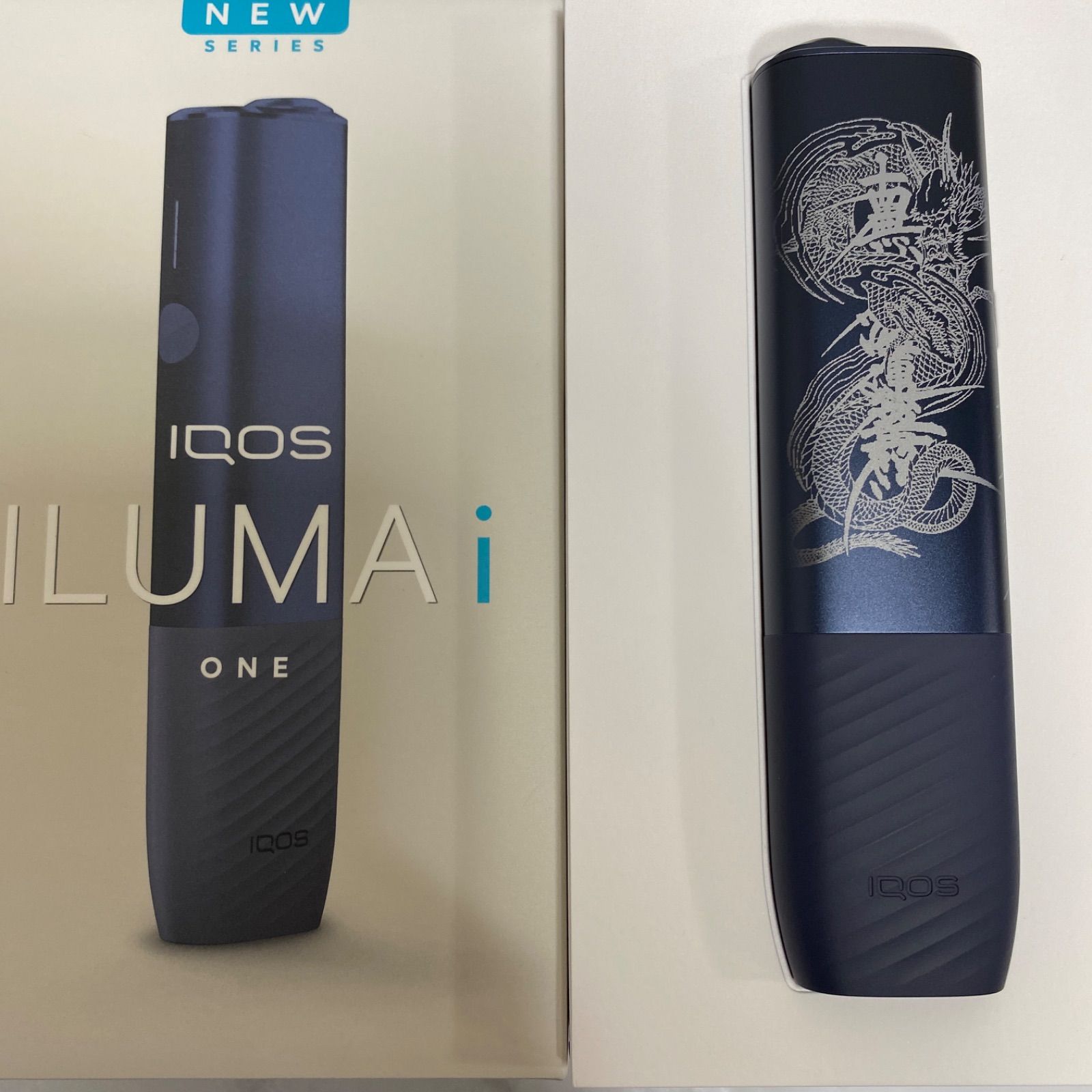 1iQOS ILUMA ione 黒 レーザー加工 アイコス イルマ iワン 龍