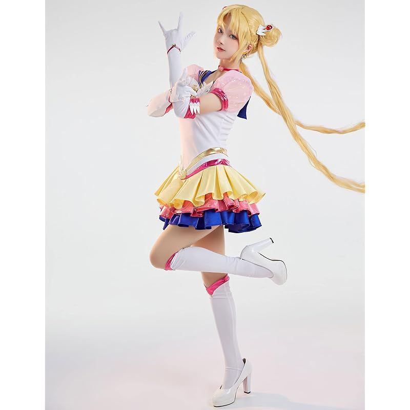 在庫 Miccostumes 女性 コスチューム アニメ 美少女 戦士 コスプレ 衣装 制服 セット かっこいい XL