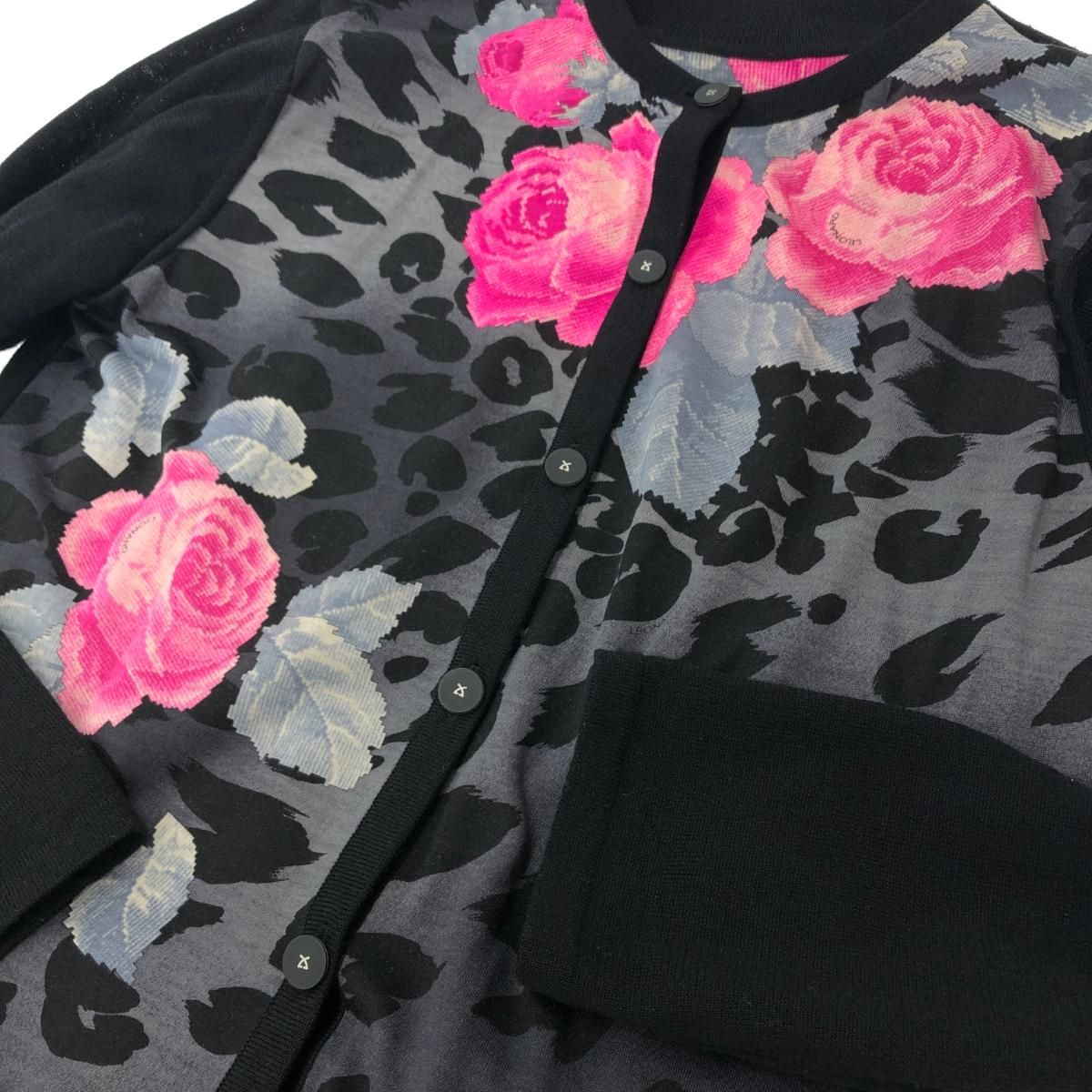 LEONARD レオナール アンサンブルニット サイズ:L ブラック シルク混