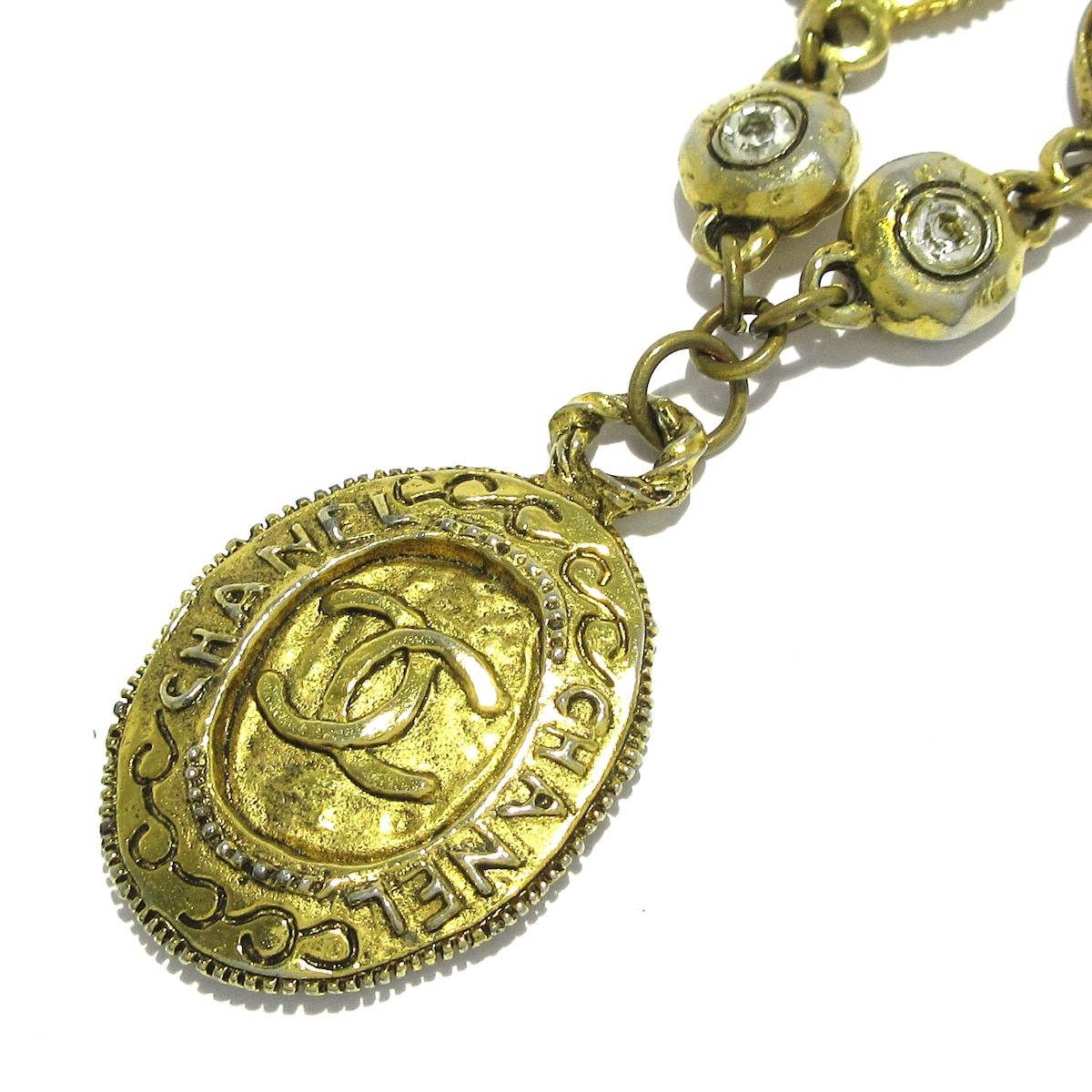 CHANEL(シャネル) ネックレス ココマーク ゴールド×クリア