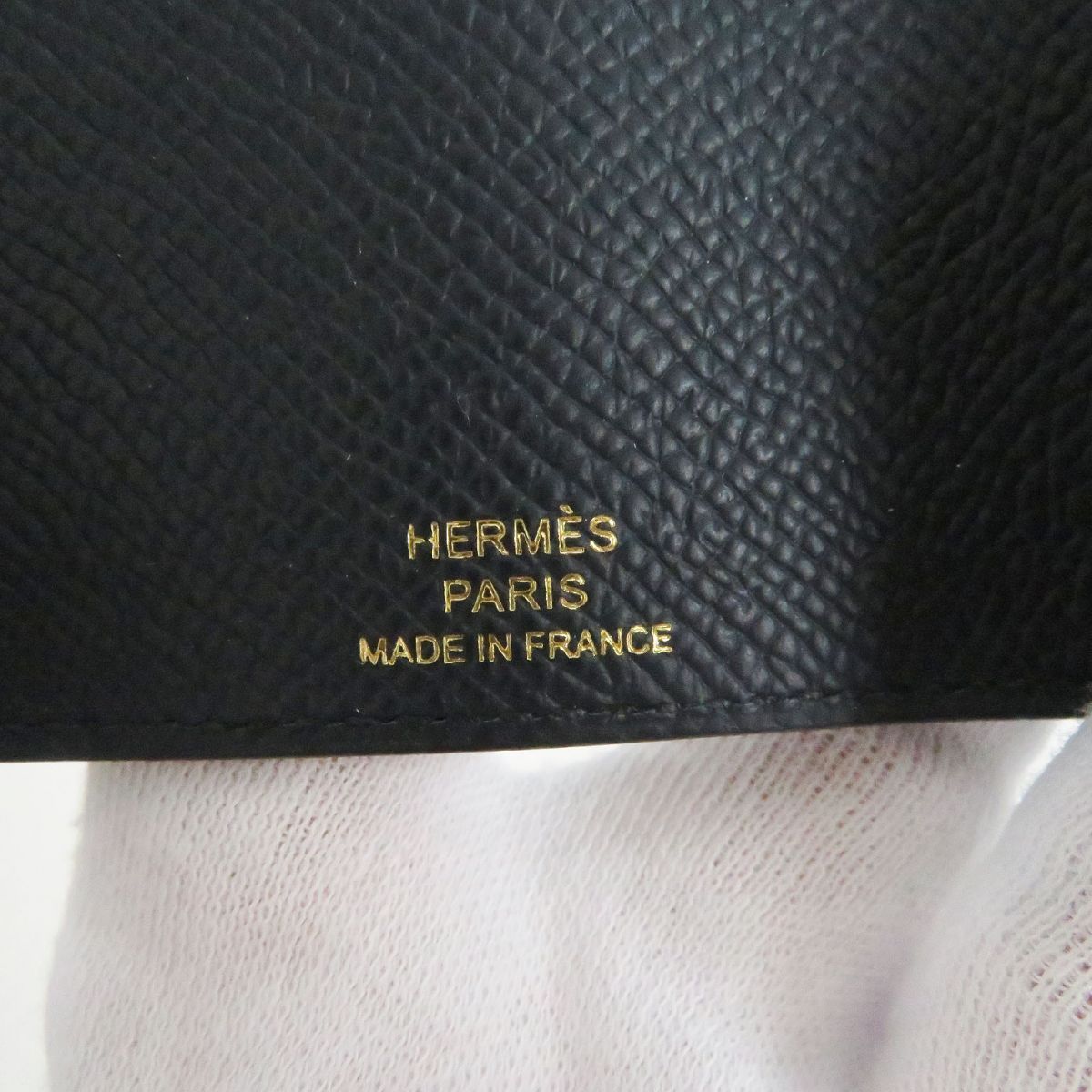約105cmヨコ未使用品□HERMES/エルメス ベアン Hロゴ ゴールド金具 ヴォーエプソン 4連 レザーキーケース ブルーインディゴ フランス製 B刻印 箱付き