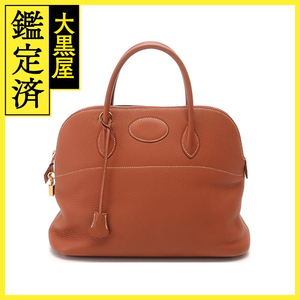 HERMES エルメス ハンドバッグ ボリード37 コニャック GP ゴールド金具 □B刻印 1998年 2148103577888【431】