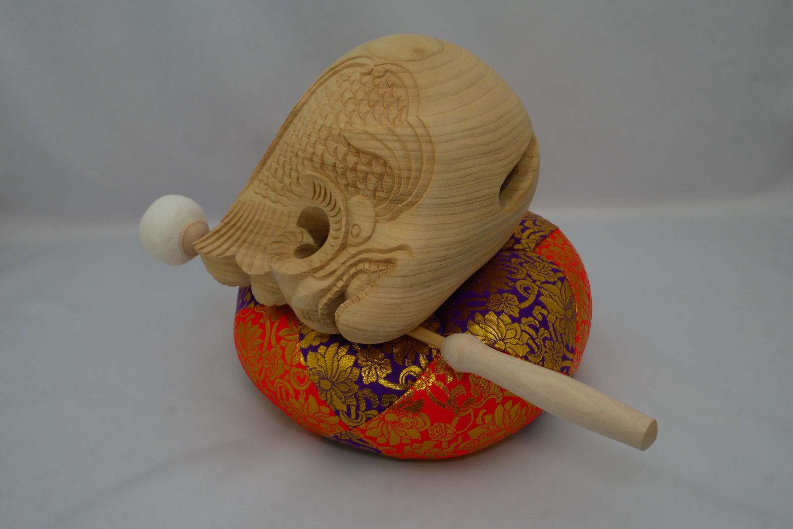 藤製木魚撥セット み