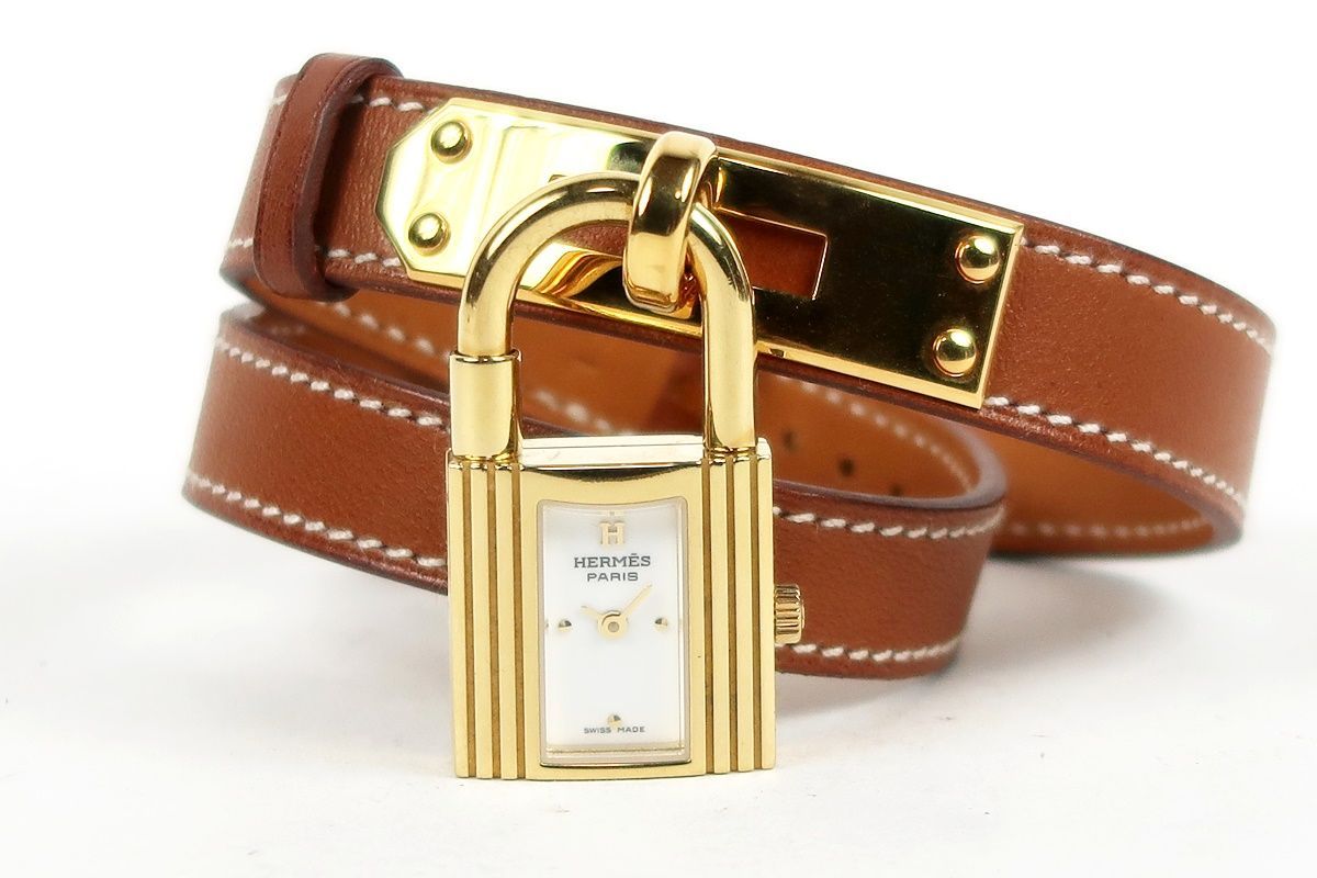 HERMES エルメス ケリーウォッチ 2012年製 腕時計 □P刻印 クォーツ 動作 済み レディース小物 TL13