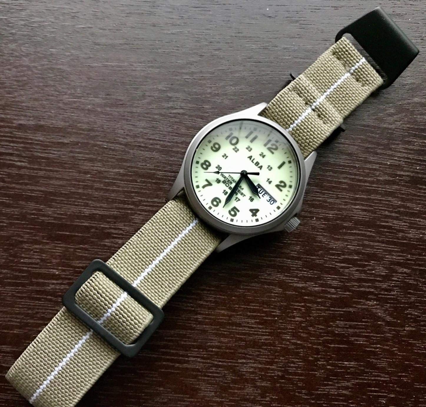 ヴィンテージ フランス軍 パラシュートストラップ 時計 ベルト Amazon.co.jp: 時計 ベルト，メンズ フランス軍 パラシュート
