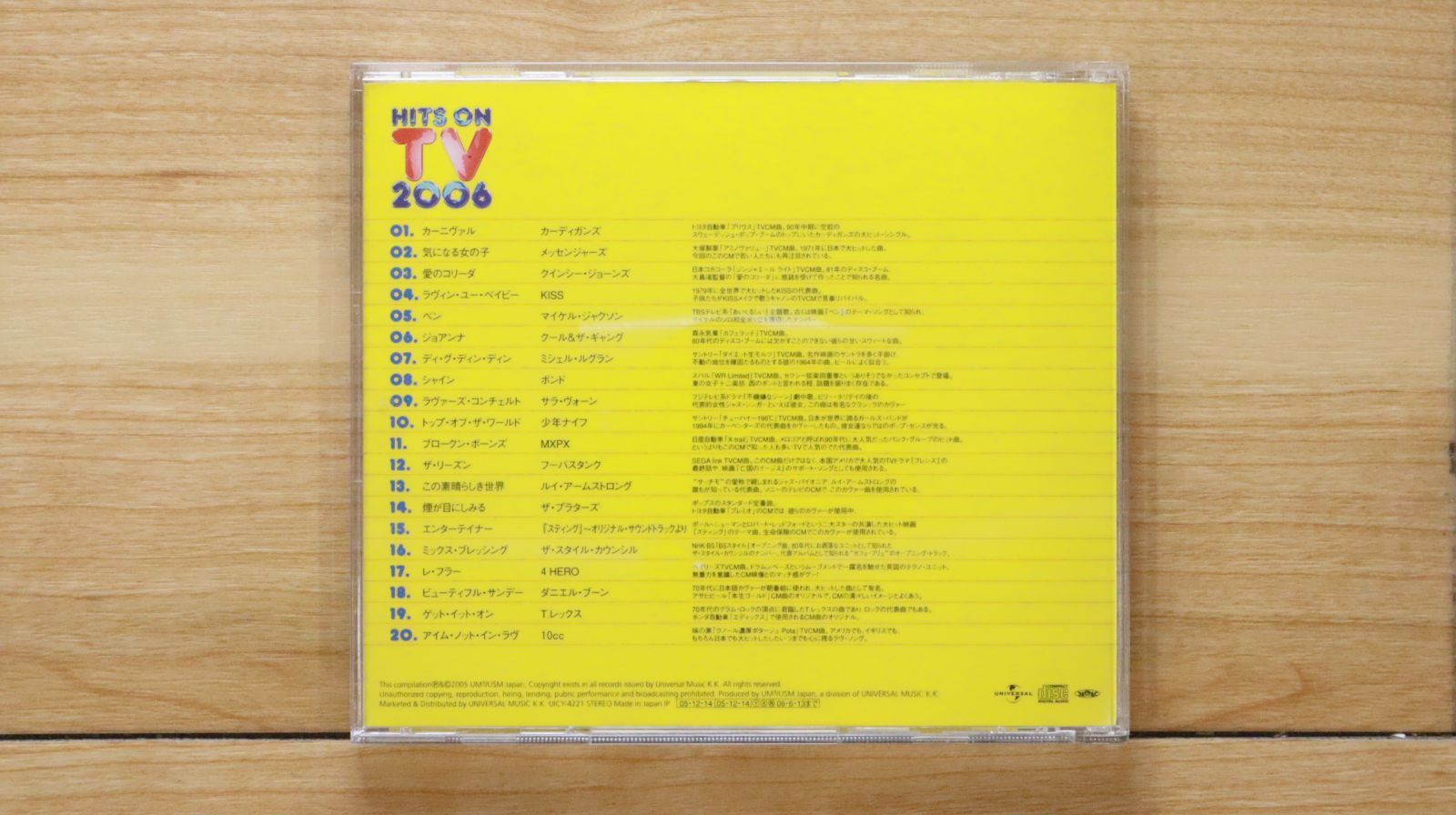 国内盤CD☆オムニバス/Various Artists□ ヒッツ・オンTV 2006