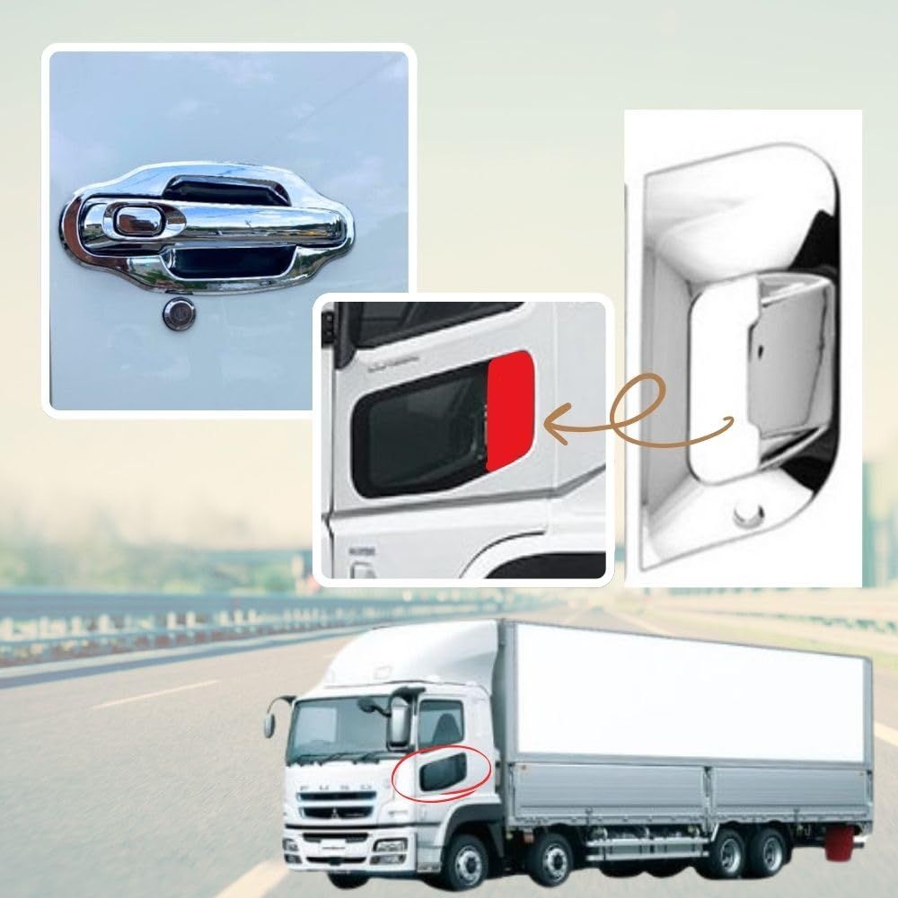 三菱 ふそう スーパーグレート ドアハンドル カバー + 安全窓