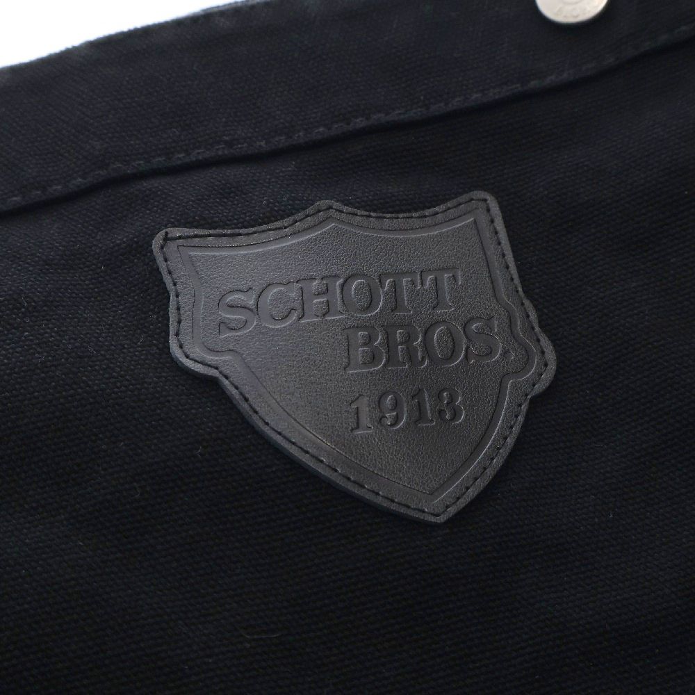 SCHOTT (ショット) レザーパッチロゴ コットンキャンバス ショルダー 
