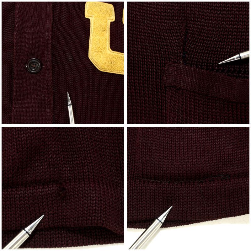 40s USA製 vintage Wilson ウィルソン レタード ウール ニット