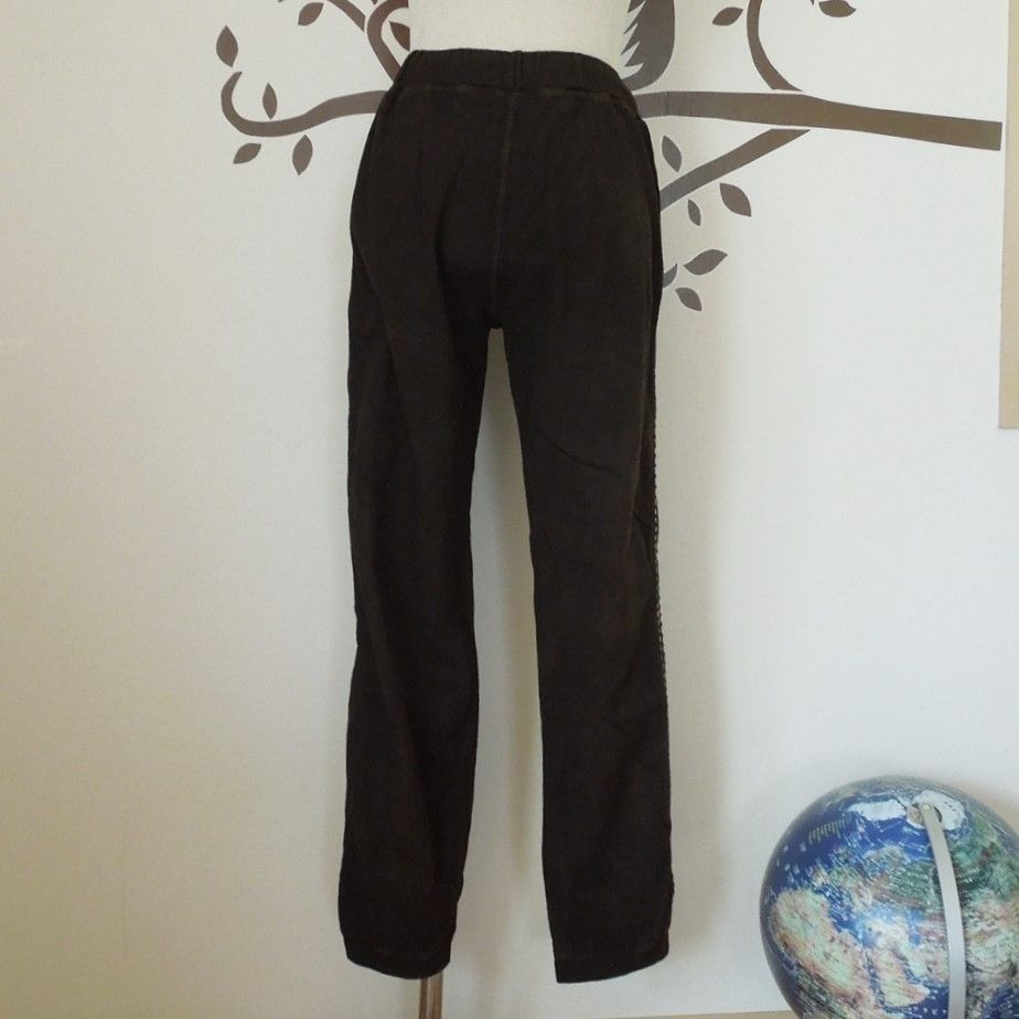 SALE】asana ヘンプコットン 刺し子 ジャージパンツ○草木染めマクガ  