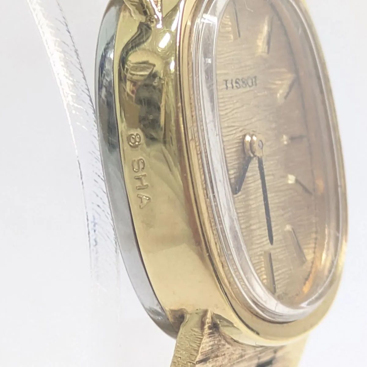 稼働品 TISSOT ティソ 腕時計 手巻き PLAQUE OR G 金メッキ ゴールド 