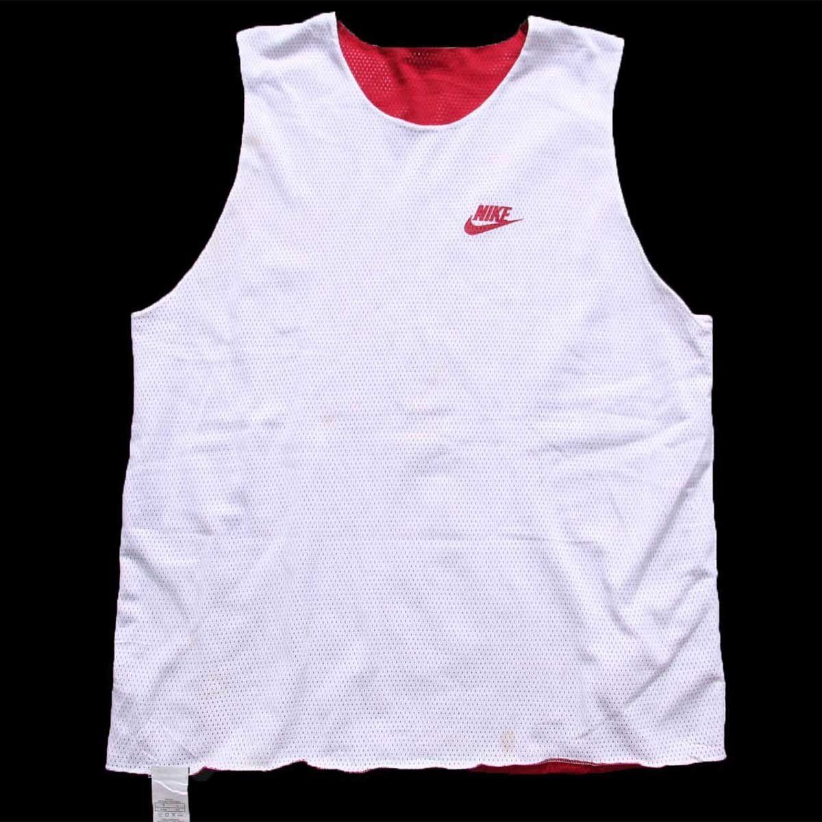 00s USA製 NIKEナイキ リバーシブル ナイロン メッシュ タンク