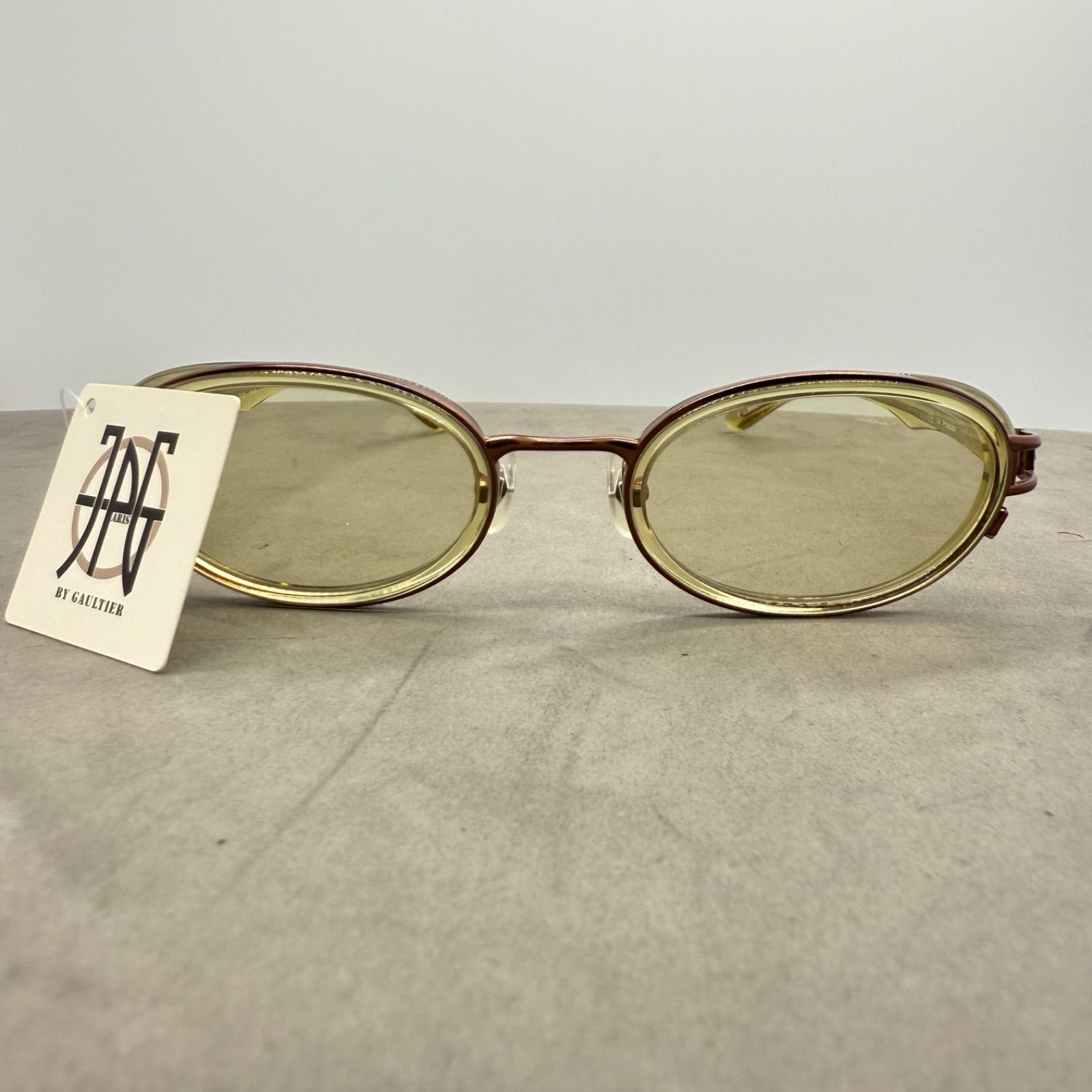 JPG jean paul gaultier 00s NWT sunglass 58-0025 clear yellow ジャンポールゴルチエ ヴィンテージ サングラス 風防