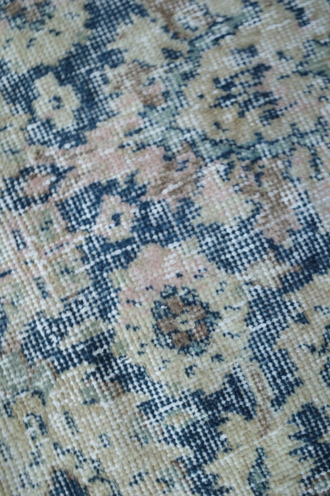 ブルー 総柄フローラル