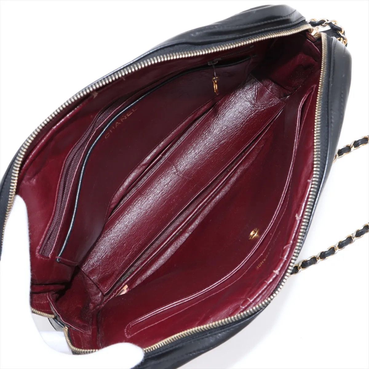 シャネル シリアルシール付 マトラッセ ラムスキン レザー チェーン ショルダーバッグ 肩掛け レディース MMM CW52-3 WWW_MORNINGWALKER_COM