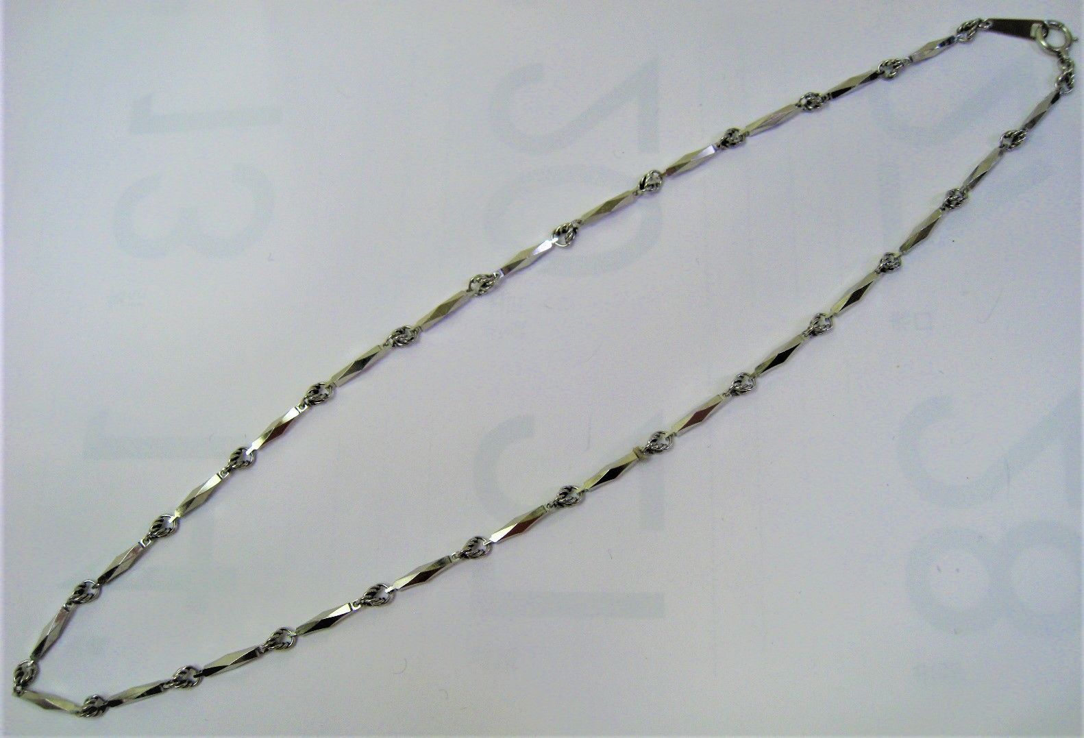 アクセサリーPt850 プラチナ デザイン ネックレス 42cm　h