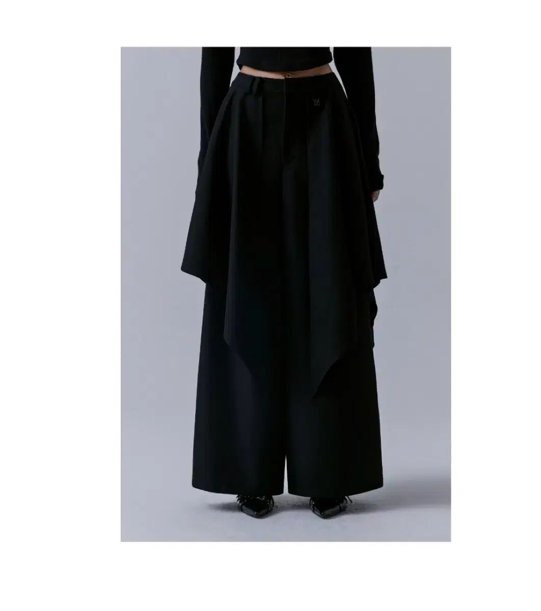 TREEMINGBIRD Layered Drape warp trouser