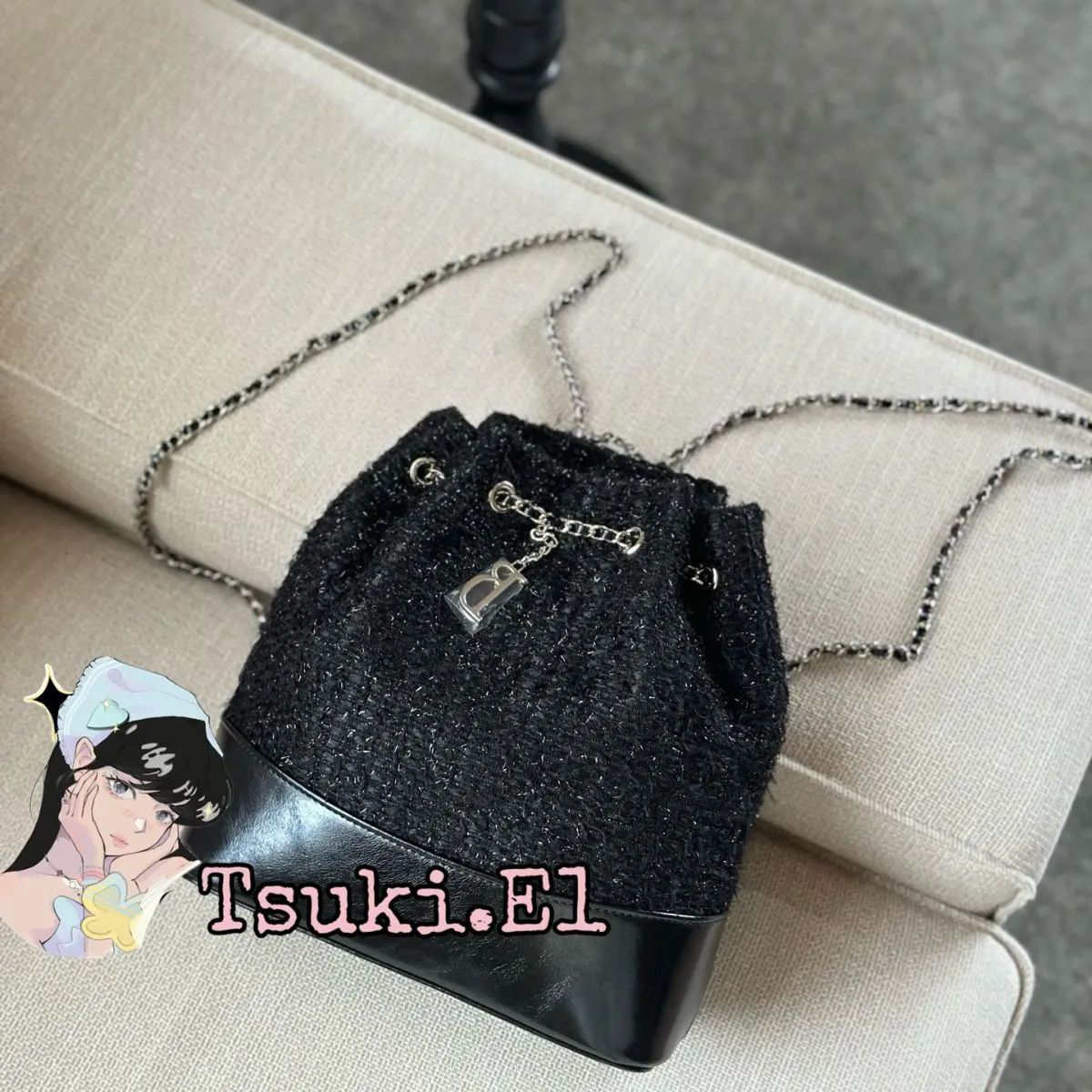新品 韓国 The Barnnet ☆ 25SS weed Drawstring Chain Backpack