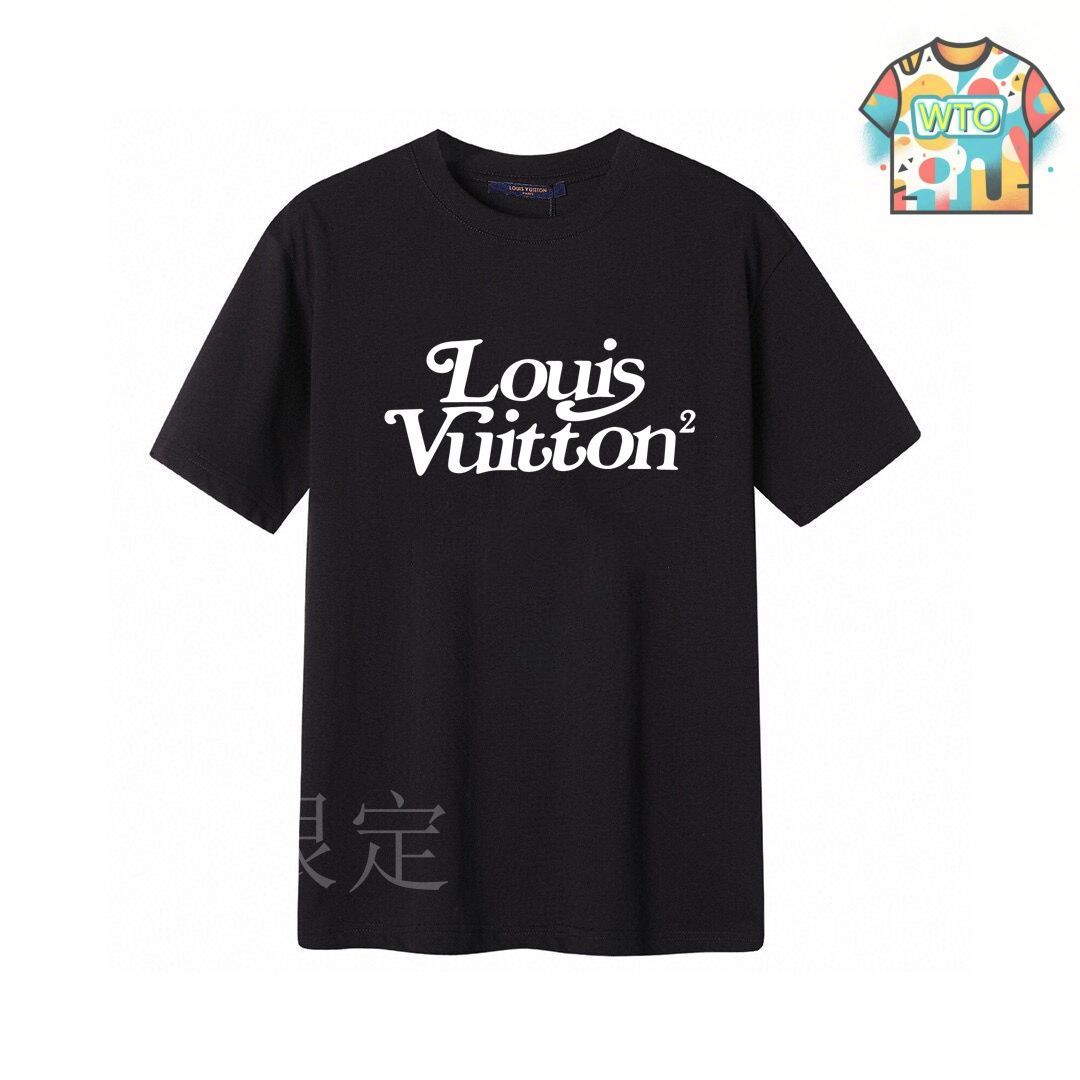 LOUISVUITTONロゴ プリントTシャツ 今日WTO】Louis Vuitton / ルイ・ヴィトン 新作 アルファベット