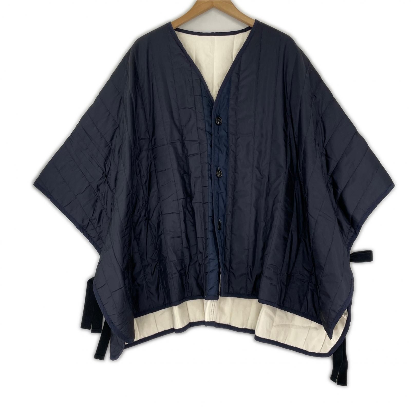 ANCELLM アンセルム キルティングポンチョ sizeOS|ネイビー