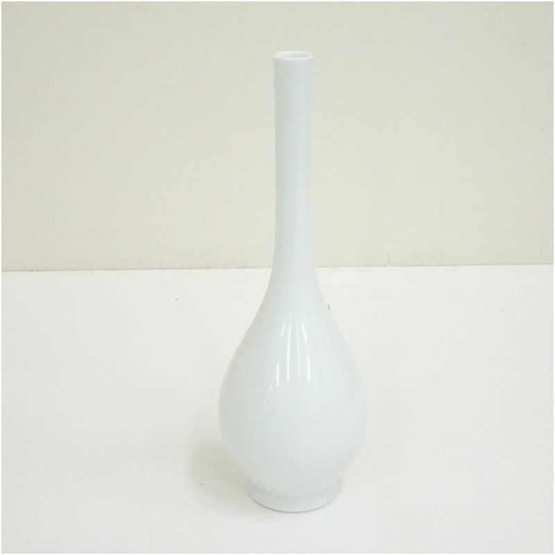 奥川俊右衛門 一輪差 花瓶 白磁 花器 花生 花入 元箱付 有田焼 有田焼 奥川俊右衛門造 白磁一輪差（共箱） 一輪挿し 一輪差し 花瓶