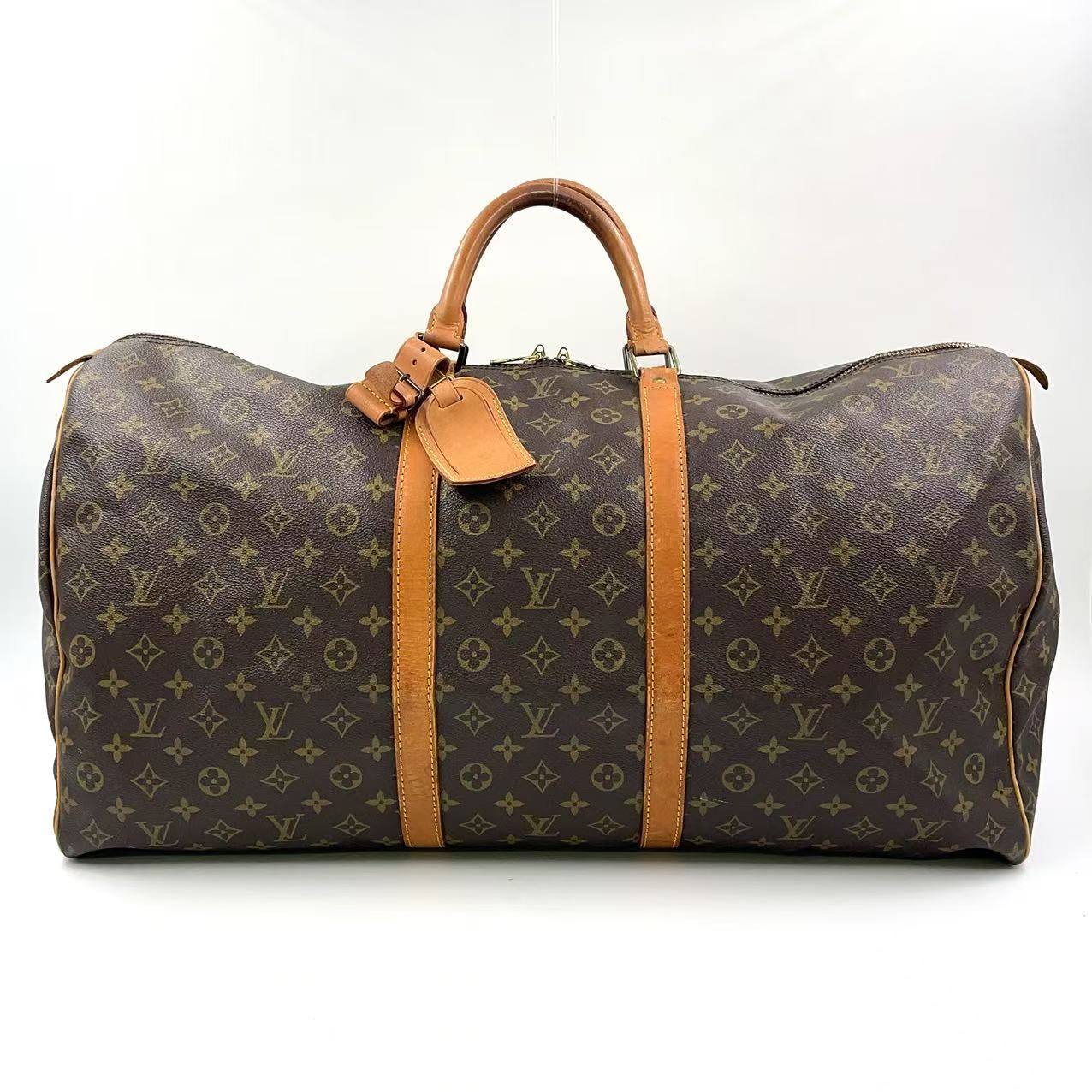 LOUIS VUITTON キーポル60 モノグラム モノグラム レザー×PVC ブラウン ボストンバッグ ゴールド M41422