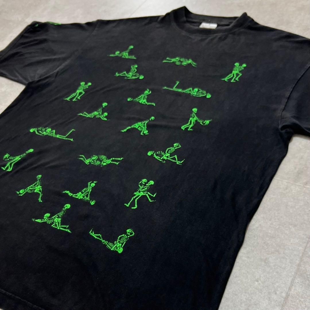 レア 90s オールド ガイコツ エロ tシャツ 四十八手 ユーロ ビンテージ 
