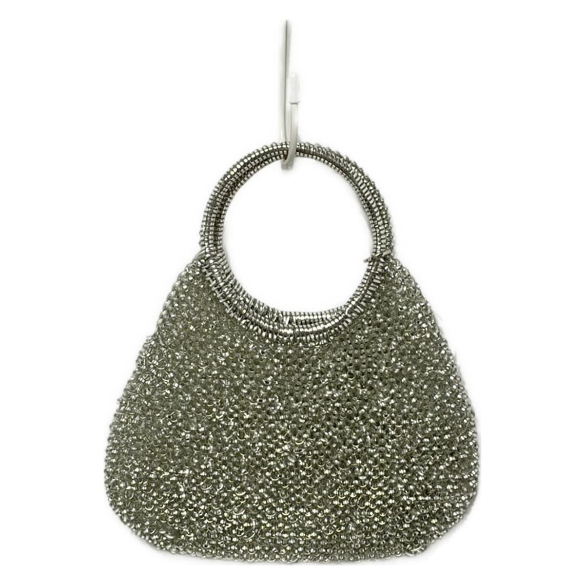 シルバー ビーズ パーティーバッグ ワイヤーバッグ アンテプリマ的